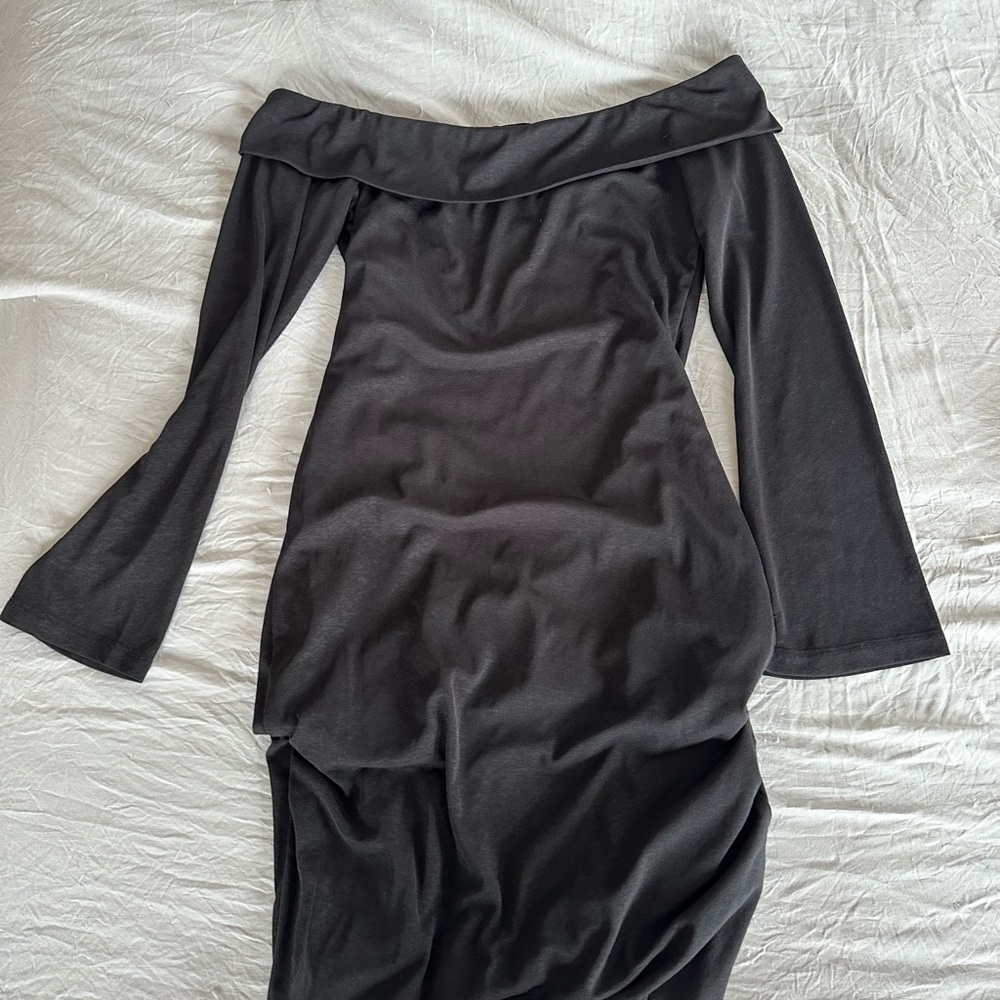 Princess Polly Black Off-Shoulder Bodycon Dress